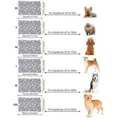 Soft Flannel Pet Cushion Mat For Cat Sleeping Warm Plush Cat Bed Mat