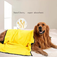 Soft Pet Bath Towels & Dog Blankets - Absorbent for Drying & Snuggling