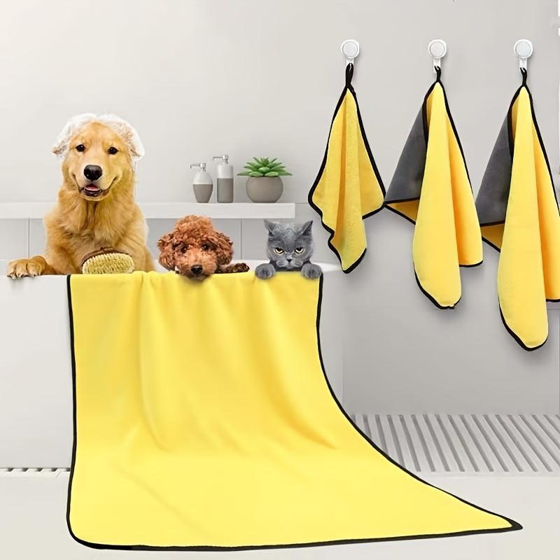 Soft Pet Bath Towels & Dog Blankets - Absorbent for Drying & Snuggling