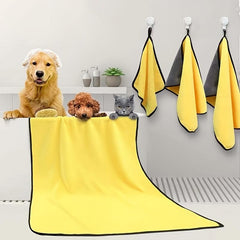 Soft Pet Bath Towels & Dog Blankets - Absorbent for Drying & Snuggling