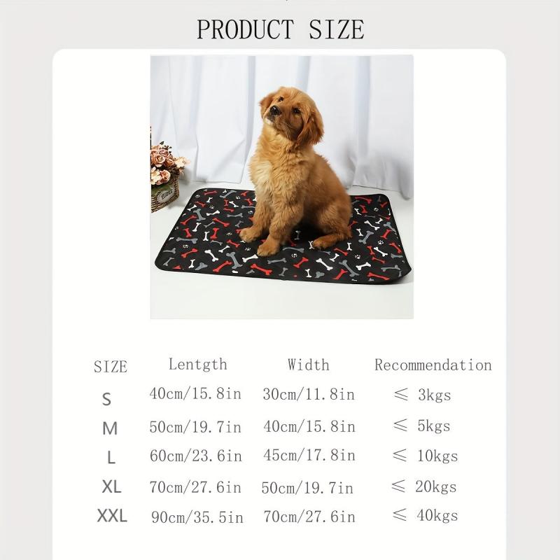 Pet Pads Paw Pattern Dog Bed Washable Mat For Small Dogs