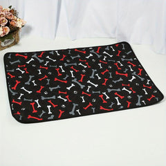 Pet Pads Paw Pattern Dog Bed Washable Mat For Small Dogs