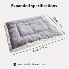 Plush Cat Bed Warm Cat Mat Dual purpose Folding Cat Mattress
