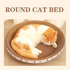 Durable Round Cat Scratcher Bed Corrugated Paper Cat Toy
