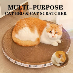 Durable Round Cat Scratcher Bed Corrugated Paper Cat Toy