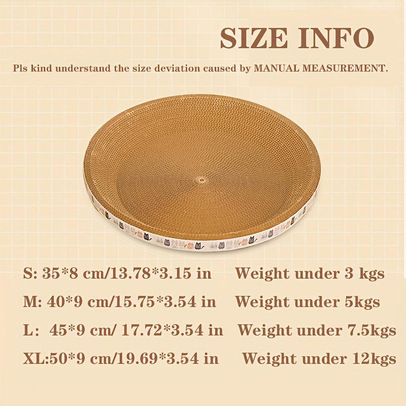 Durable Round Cat Scratcher Bed Corrugated Paper Cat Toy