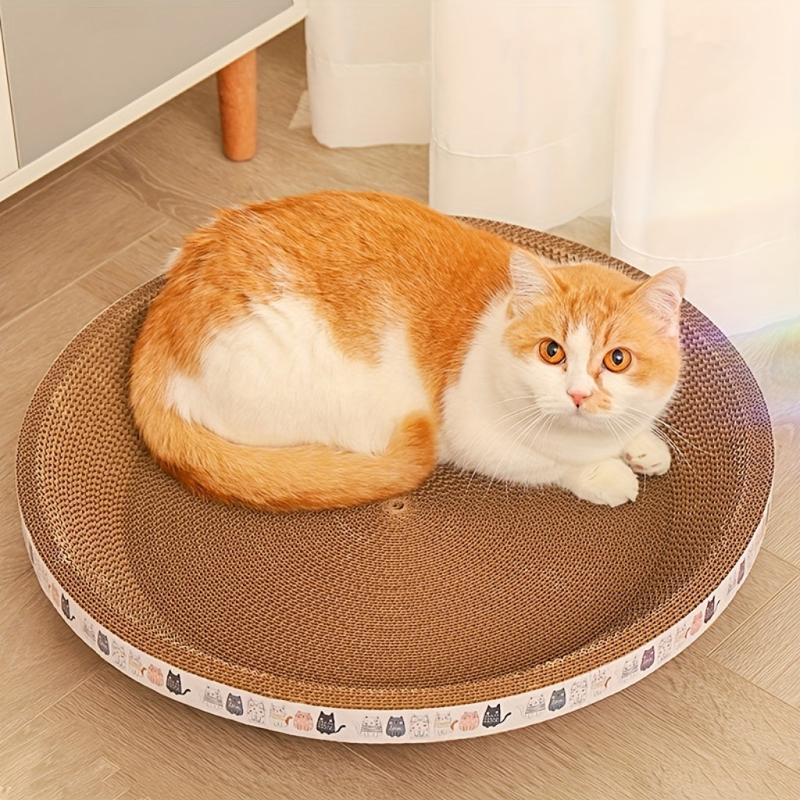 Durable Round Cat Scratcher Bed Corrugated Paper Cat Toy