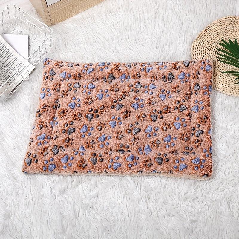 Cartoon Coffee Dog Paw Pattern Double Layer Pet Cushion