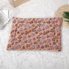 Cartoon Coffee Dog Paw Pattern Double Layer Pet Cushion