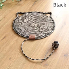 Woven Rope Cat Scratching Pad with Toy Ball