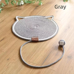 Woven Rope Cat Scratching Pad with Toy Ball