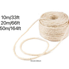 Sisal Rope For Cats - Scratch Post Replacement - DIY Scratcher