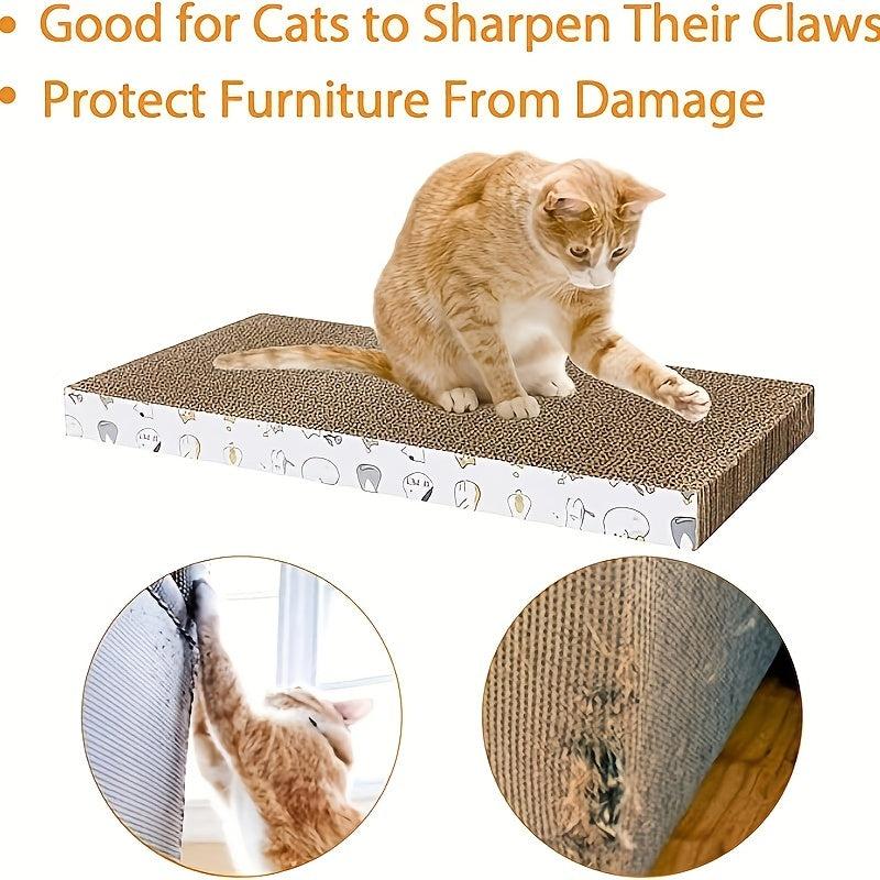 2pcs Cardboard Cat Scratcher Protect Furniture Keep Cat Happy