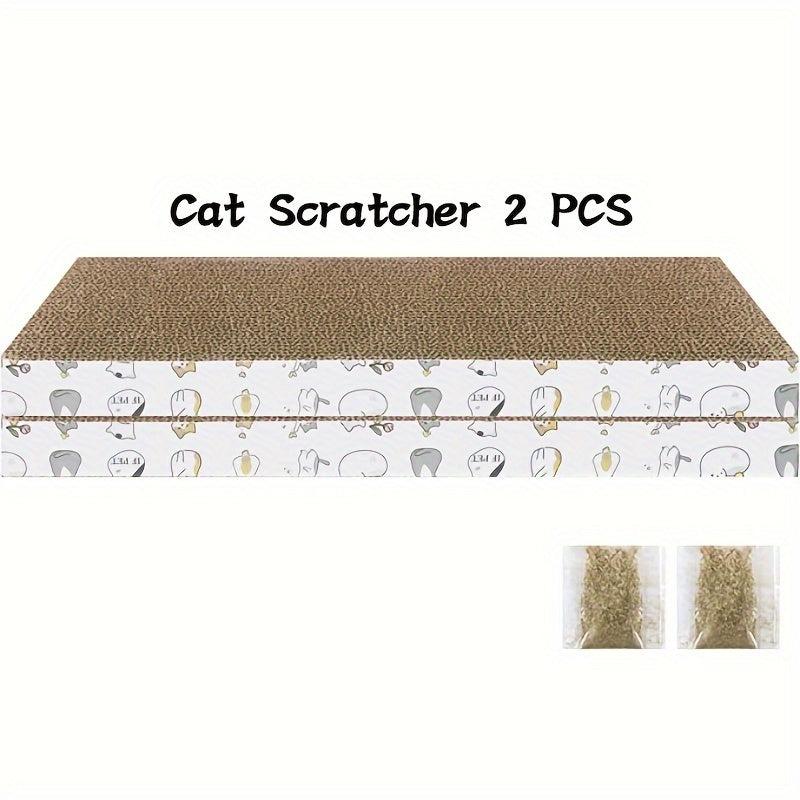2pcs Cardboard Cat Scratcher Protect Furniture Keep Cat Happy