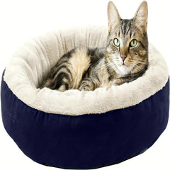 Round Cat Bed Pet Kennel Soft Mat