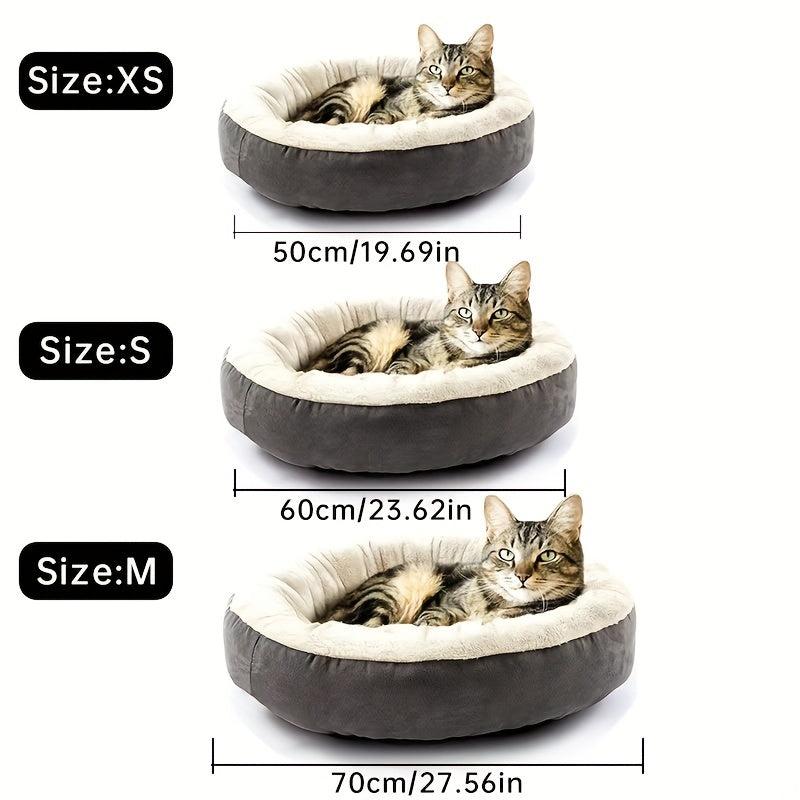 Round Cat Bed Pet Kennel Soft Mat