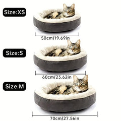 Round Cat Bed Pet Kennel Soft Mat