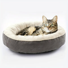 Round Cat Bed Pet Kennel Soft Mat
