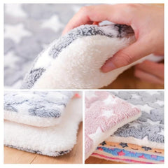 Thickened Pet Plush Mat Cat Sleeping Mat Reversible Fleece Dog Blanket Mat