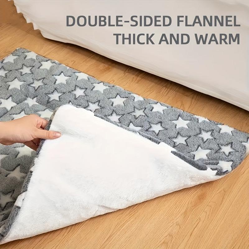 Thickened Pet Plush Mat Cat Sleeping Mat Reversible Fleece Dog Blanket Mat
