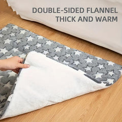 Thickened Pet Plush Mat Cat Sleeping Mat Reversible Fleece Dog Blanket Mat