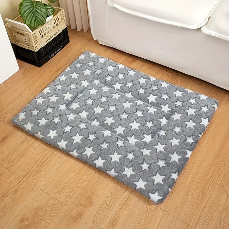 Thickened Pet Plush Mat Cat Sleeping Mat Reversible Fleece Dog Blanket Mat