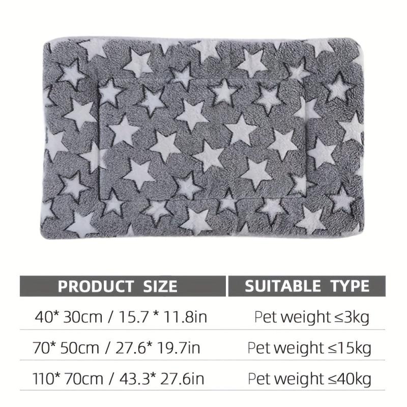 Thickened Pet Plush Mat Cat Sleeping Mat Reversible Fleece Dog Blanket Mat