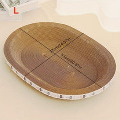 Oval Cat Scratch Board Corrugated Pad Nest Toy & Cushion
