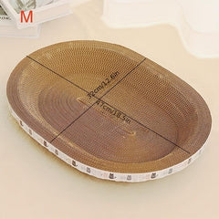 Oval Cat Scratch Board Corrugated Pad Nest Toy & Cushion