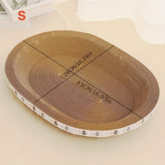 Oval Cat Scratch Board Corrugated Pad Nest Toy & Cushion