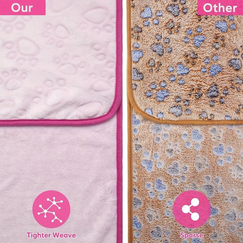 Soft Cat Dog Blanket Paw Print Pet Blanket Christmas Gift