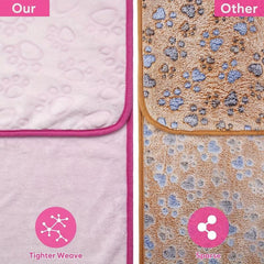 Soft Cat Dog Blanket Paw Print Pet Blanket Christmas Gift