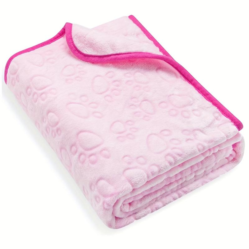 Soft Cat Dog Blanket Paw Print Pet Blanket Christmas Gift