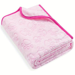 Soft Cat Dog Blanket Paw Print Pet Blanket Christmas Gift