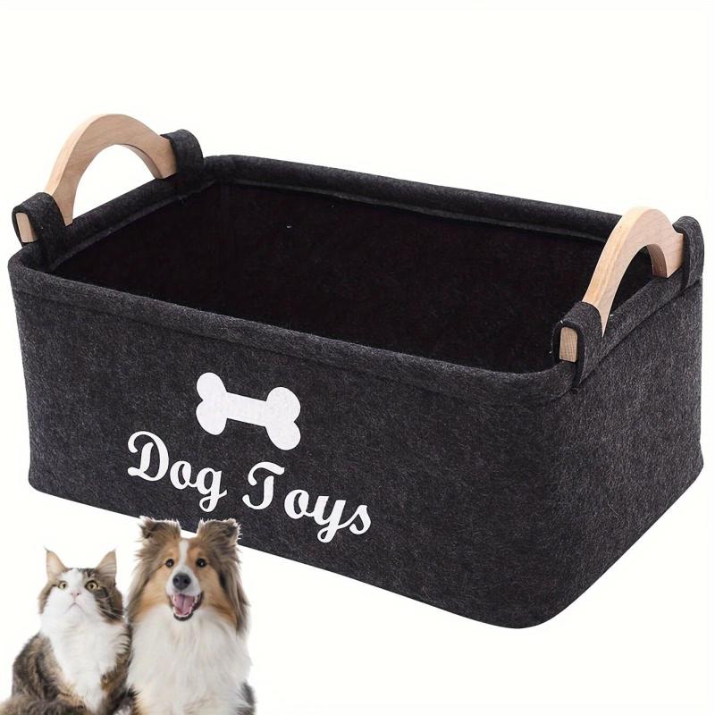 Pet Toy Storage Basket - Felt Material