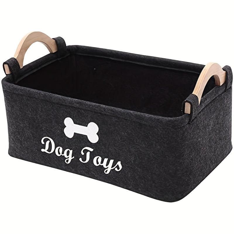 Pet Toy Storage Basket - Felt Material