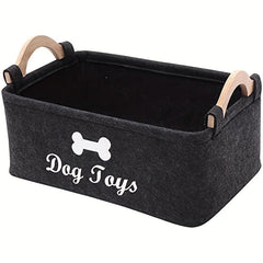 Pet Toy Storage Basket - Felt Material