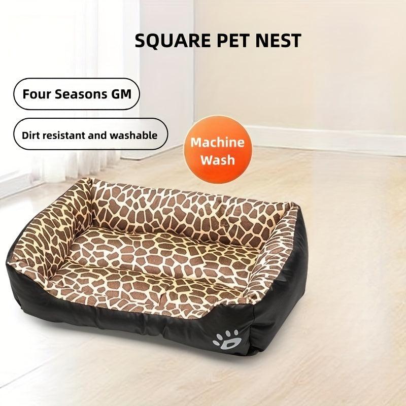 Leopard Pet Cat Nest Soft Bed for Cats and Dogs