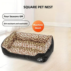 Leopard Pet Cat Nest Soft Bed for Cats and Dogs