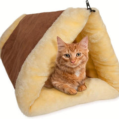 2 in 1 Fleece Tunnel Tube Cave Cat Bed