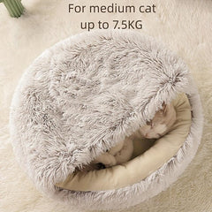 Plush Donut Cat Bed Cozy Pet Tent & Sleeping Mat
