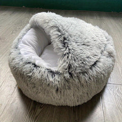 Plush Donut Cat Bed Cozy Pet Tent & Sleeping Mat