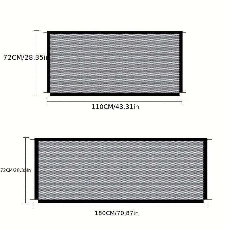Pet Dog Gate Network Fence Stairs Folding Breathable Mesh Enclosure
