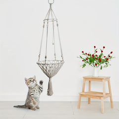 Bohemia Handwoven Cat Swing Bed Hanging Cat Bed For Sleeping And Playing