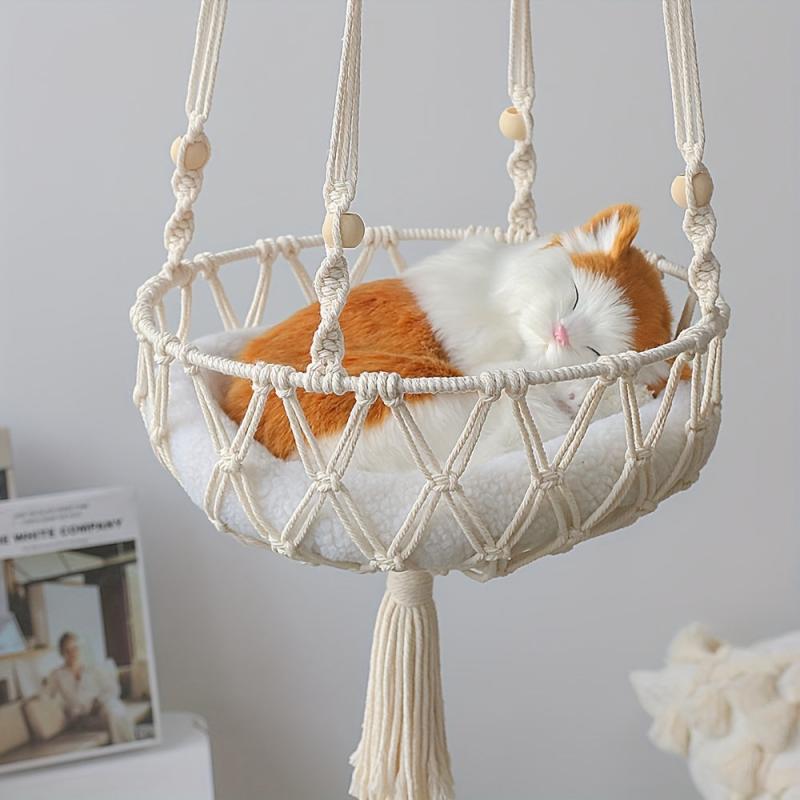 Bohemia Handwoven Cat Swing Bed Hanging Cat Bed For Sleeping And Playing