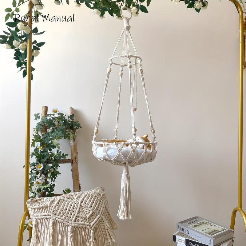 Bohemia Handwoven Cat Swing Bed Hanging Cat Bed For Sleeping And Playing
