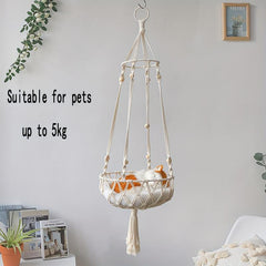 Bohemia Handwoven Cat Swing Bed Hanging Cat Bed For Sleeping And Playing