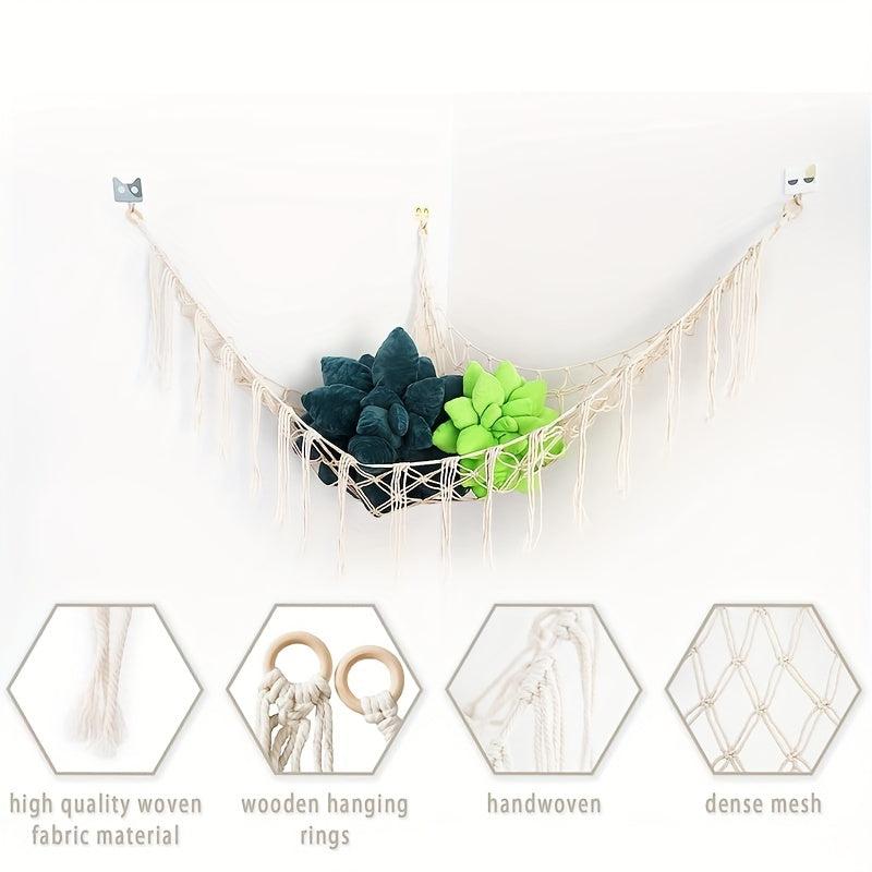 Woven Cat Hammock for Corner Storage Net Holder