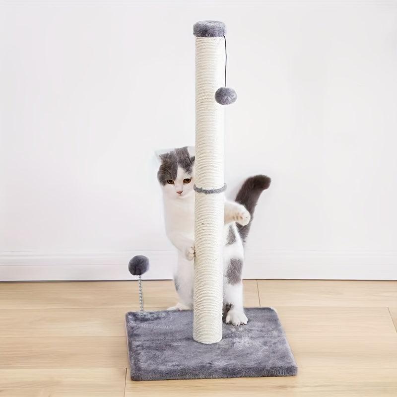 Durable Cat Scratching Post with Hanging Ball - Protect Furniture