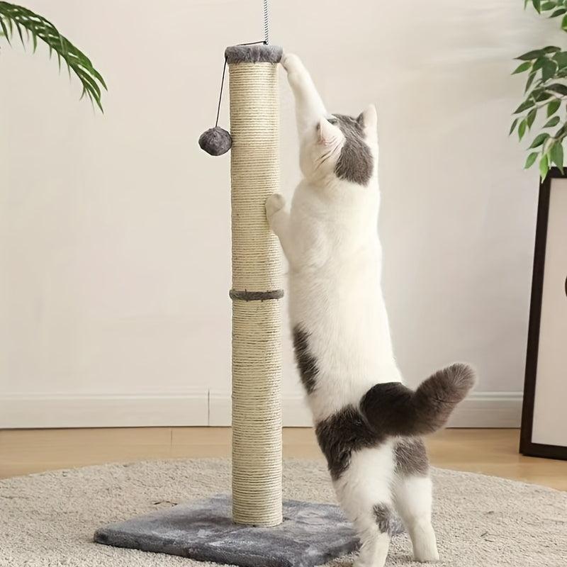 Durable Cat Scratching Post with Hanging Ball - Protect Furniture